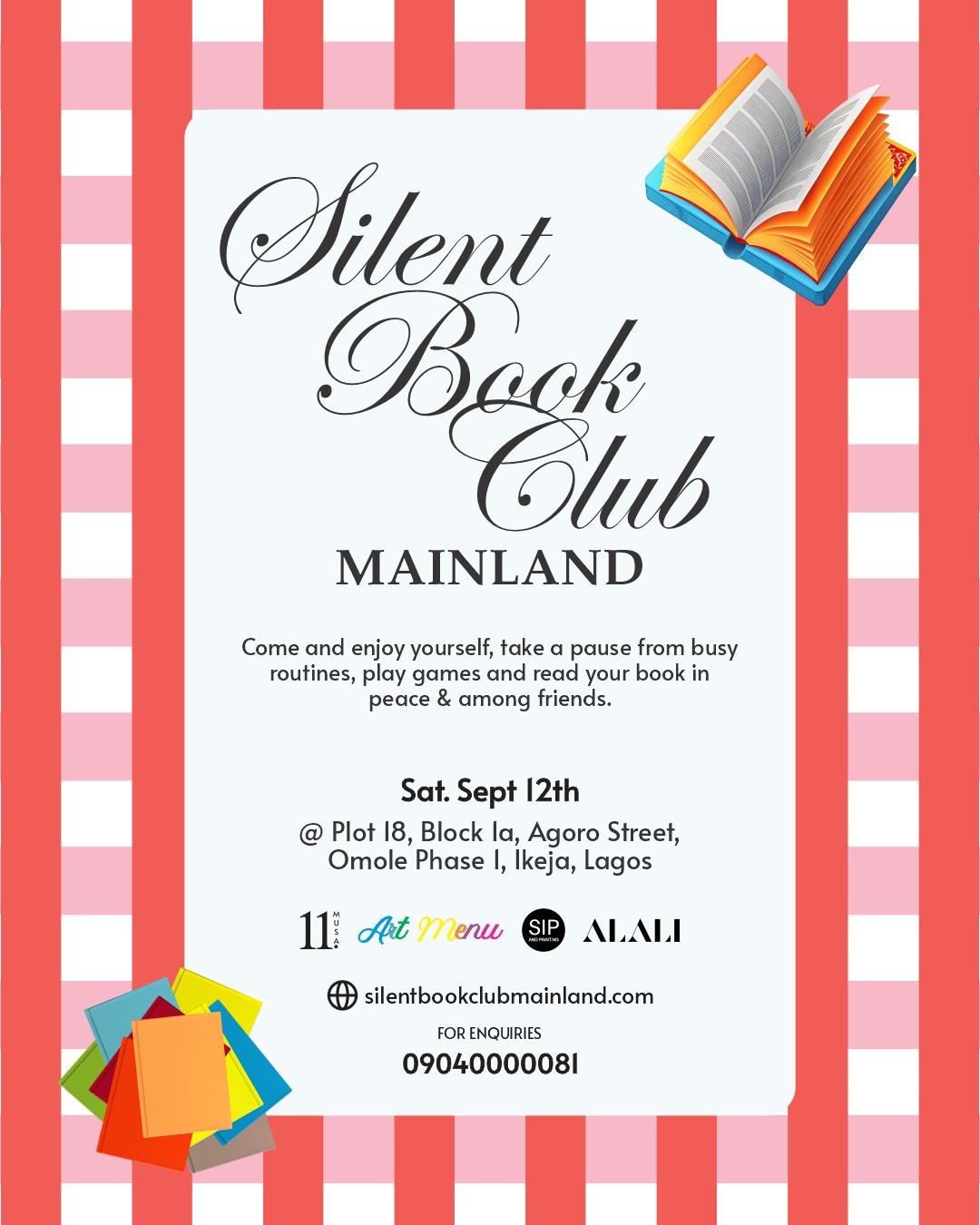 Silent Reading Hangout flyer
