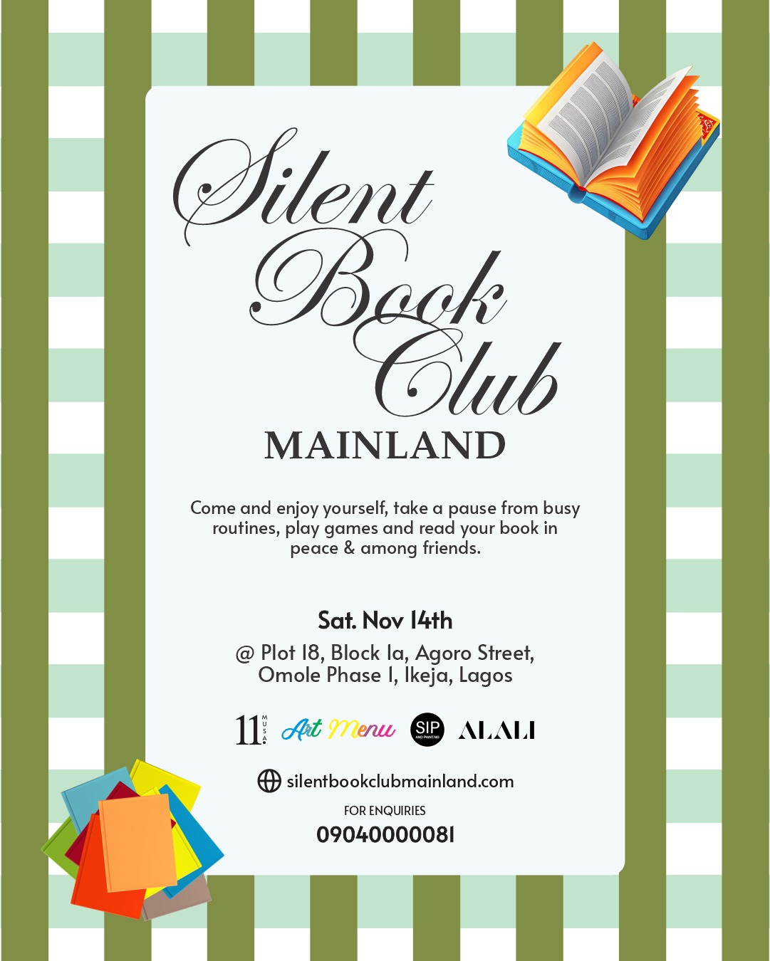 Silent Reading Hangout flyer