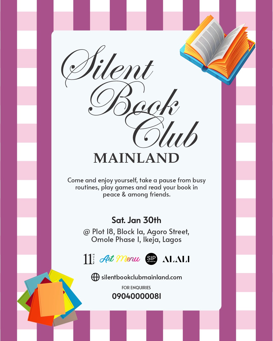 Silent Reading Hangout flyer