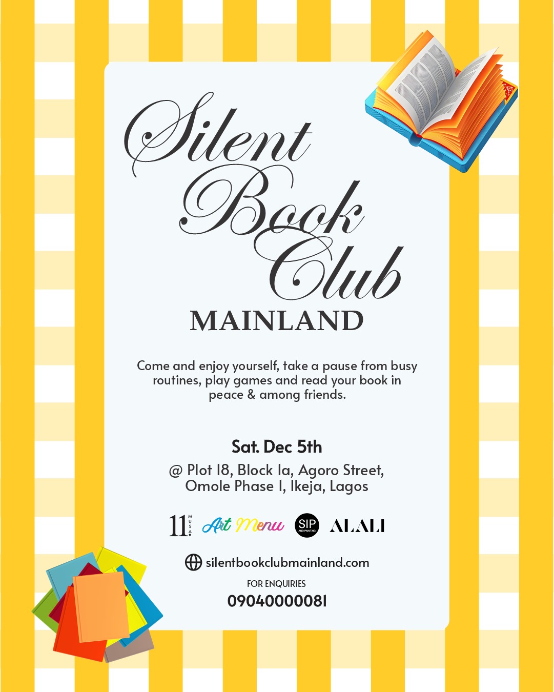 Silent Reading Hangout flyer